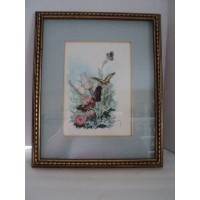 FRAMED AND MATTED SHADOWBOX BUTTERFLIES AND FLOWERS ART SIGNED BY ARTIST   312211521968